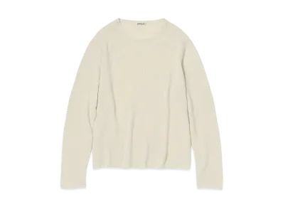 AURALEE Summer Cashmere Knit V-Neck P/O "Ivory White"