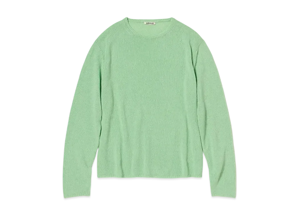 AURALEE Summer Cashmere Knit P/O "Light Green"