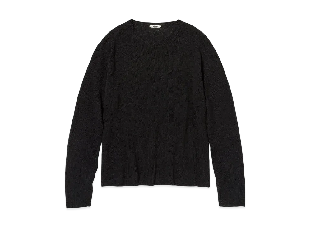 AURALEE Summer Cashmere Knit P/O "Black"