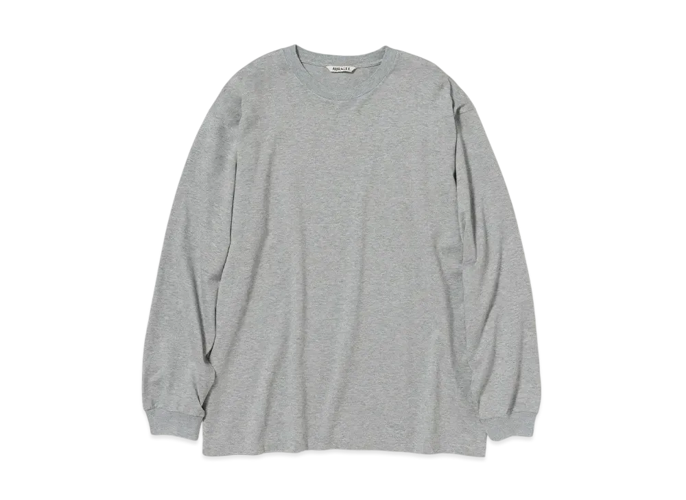 AURALEE Luster Plaiting L/S Tee "Top Gray"