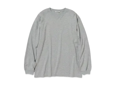 AURALEE Luster Plaiting L/S Tee "Top Gray"