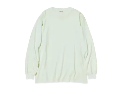 AURALEE Luster Plaiting L/S Tee "Ivory Pistachio"