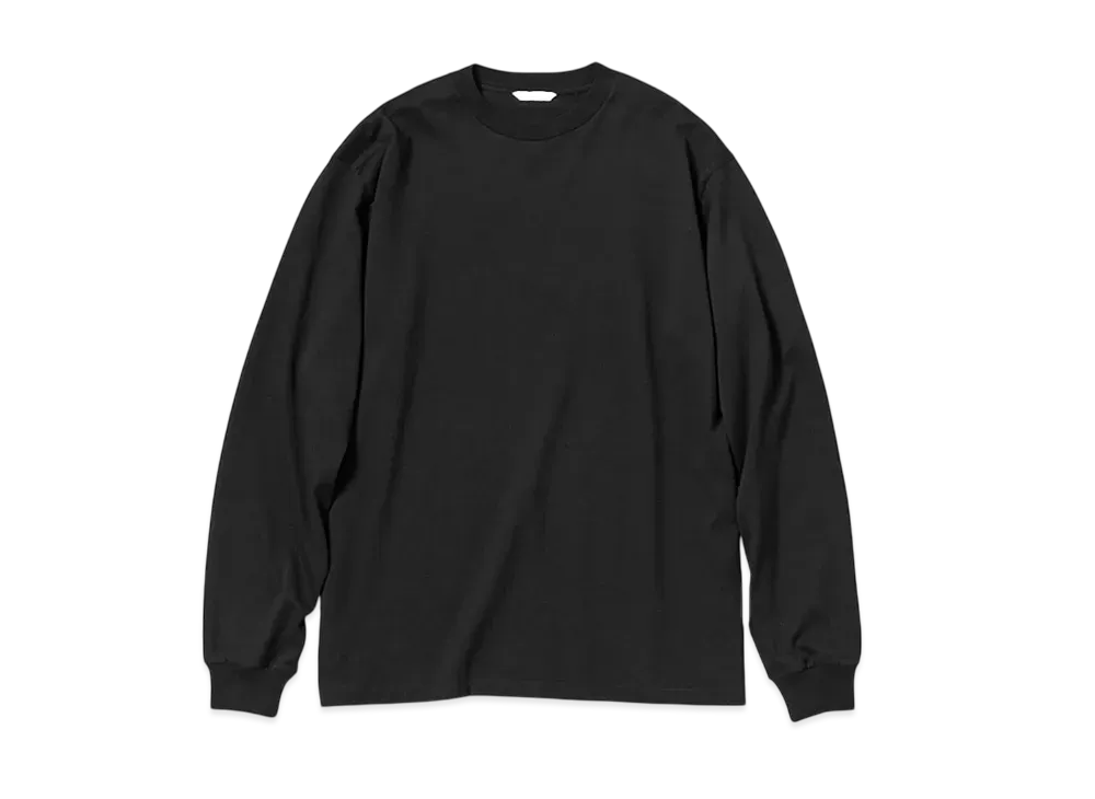 AURALEE Luster Plaiting L/S Tee "Black"