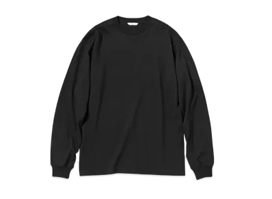 AURALEE Luster Plaiting L/S Tee "Black"