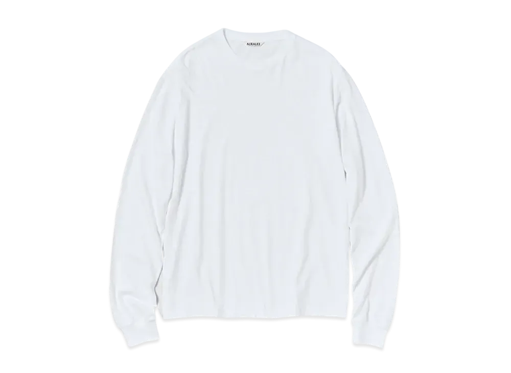 AURALEE Seamless L/S Tee "White"