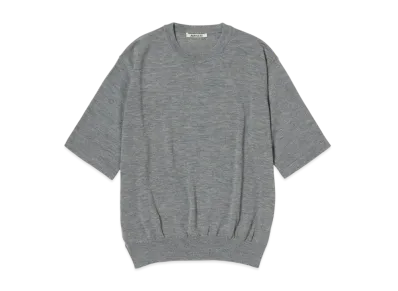 AURALEE Hard Twist Cashmere Knit Tee "Top Gray"