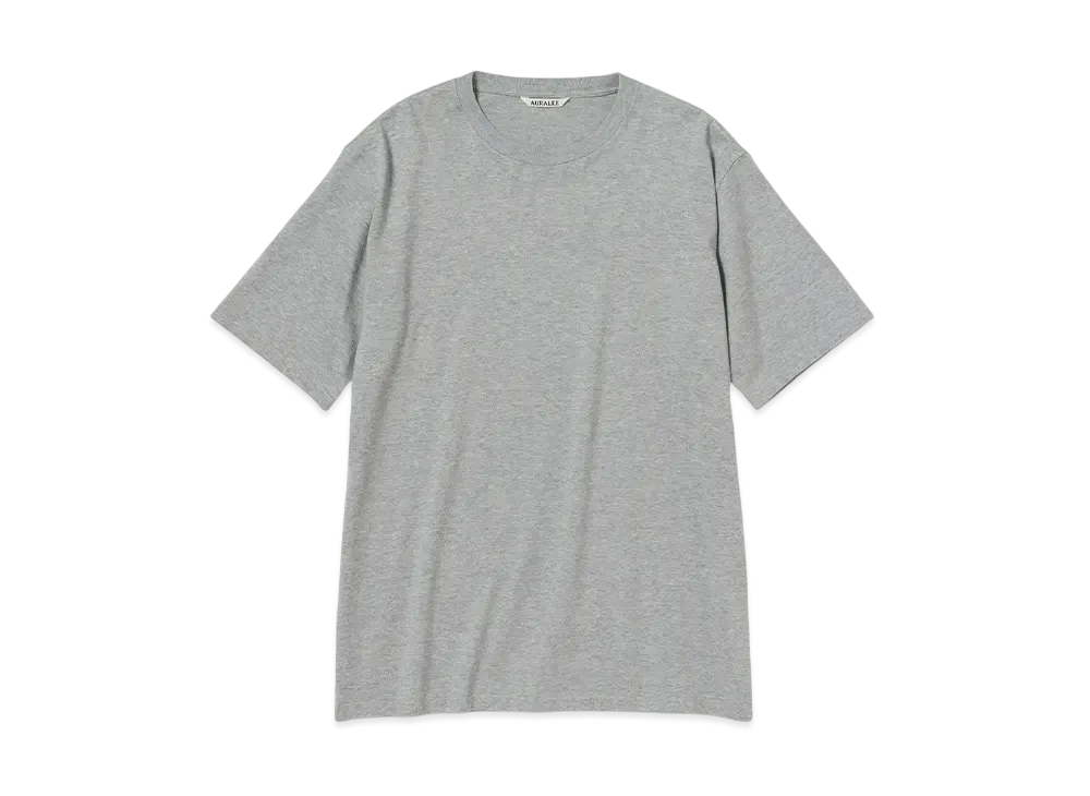 AURALEE Luster Plaiting Tee "Top Gray"