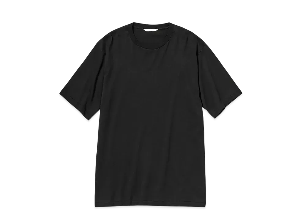 AURALEE Luster Plaiting Tee "Black"