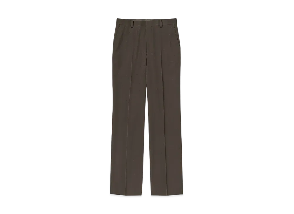 AURALEE Light Wool Max Gabardine Slacks "Dark Brown"