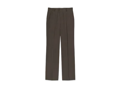 AURALEE Light Wool Max Gabardine Slacks "Dark Brown"