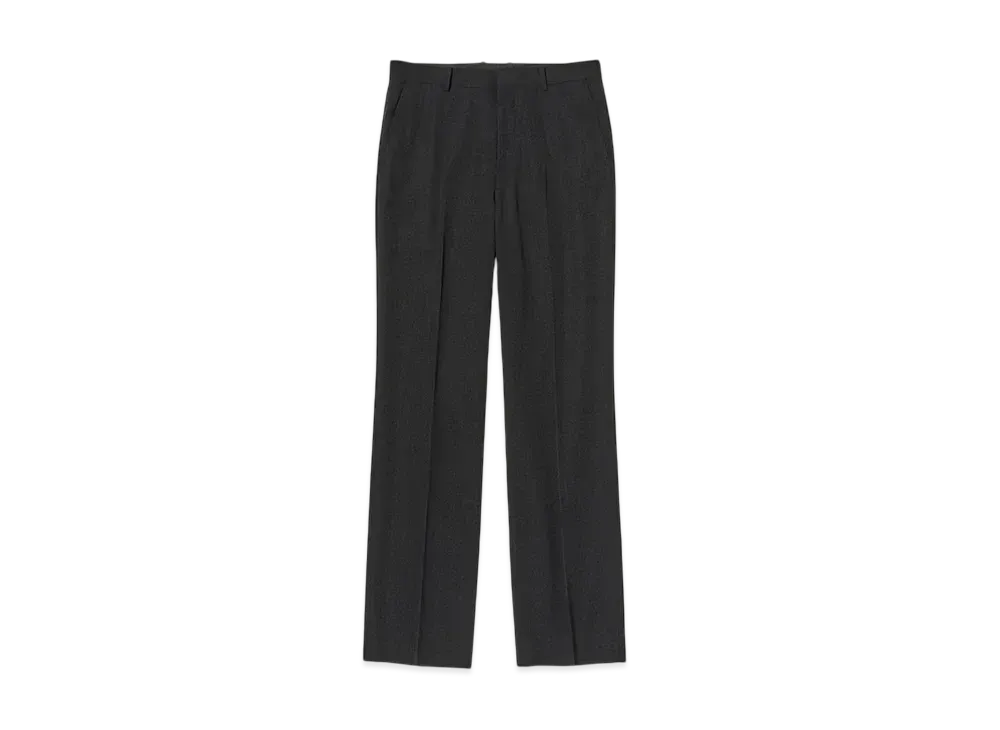AURALEE Light Wool Max Gabardine Slacks "Top Black"