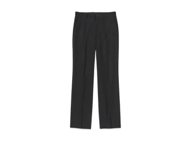 AURALEE Light Wool Max Gabardine Slacks "Top Black"