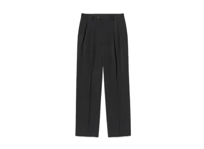 AURALEE Light Wool Max Gabardine Two-Tuck Slacks "Top Black"
