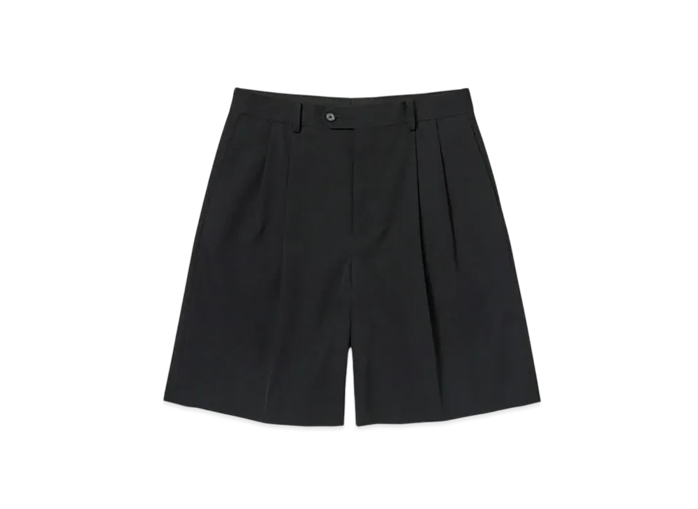 AURALEE Light Wool Max Gabardine Shorts "Top Black"