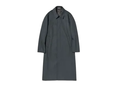 AURALEE Sponge Wool Twill Soutein Collar Coat "Top Charcoal"