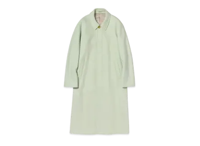 AURALEE Sponge Wool Twill Soutein Collar Coat "Pale Green"