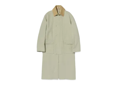 AURALEE Wool Max Canvas Riding Coat "Pale Olive"