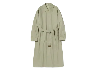 AURALEE Washed Finx Gabardine Soutien Collar Coat "Light Khaki"