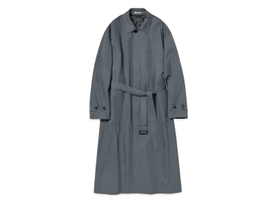 AURALEE Washed Finx Gabardine Soutien Collar Coat "Light Navy"