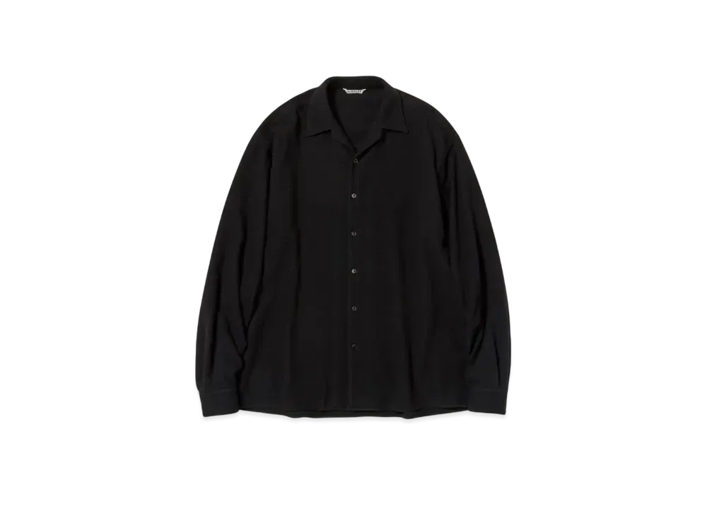 AURALEE Airy Smooth Cashmere Shirt Blouson "Black"