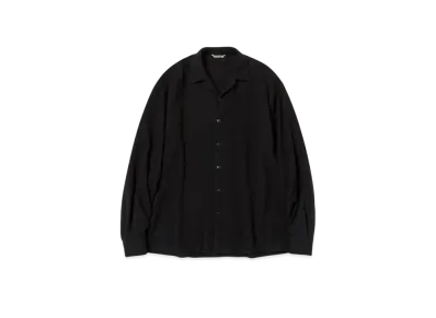 AURALEE Airy Smooth Cashmere Shirt Blouson "Black"