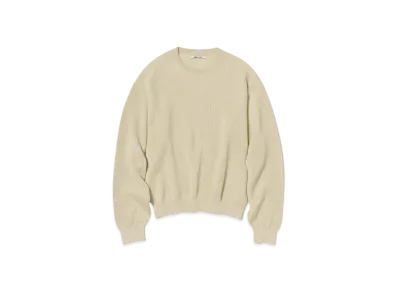 AURALEE Flat Yarn Rib Knit P/O "Ivory"