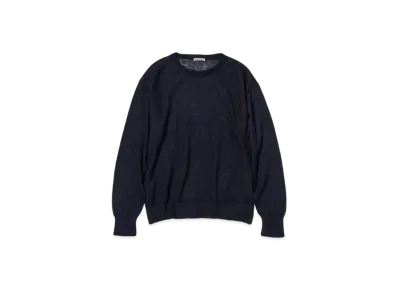 AURALEE Kid Mohair Sheer Knit P/O "Navy"