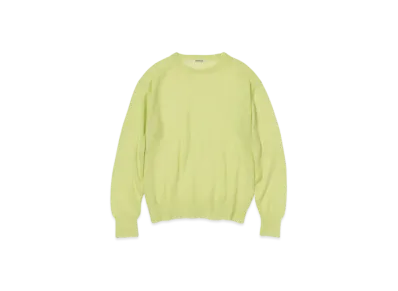AURALEE Kid Mohair Sheer Knit P/O "Lime Yellow"