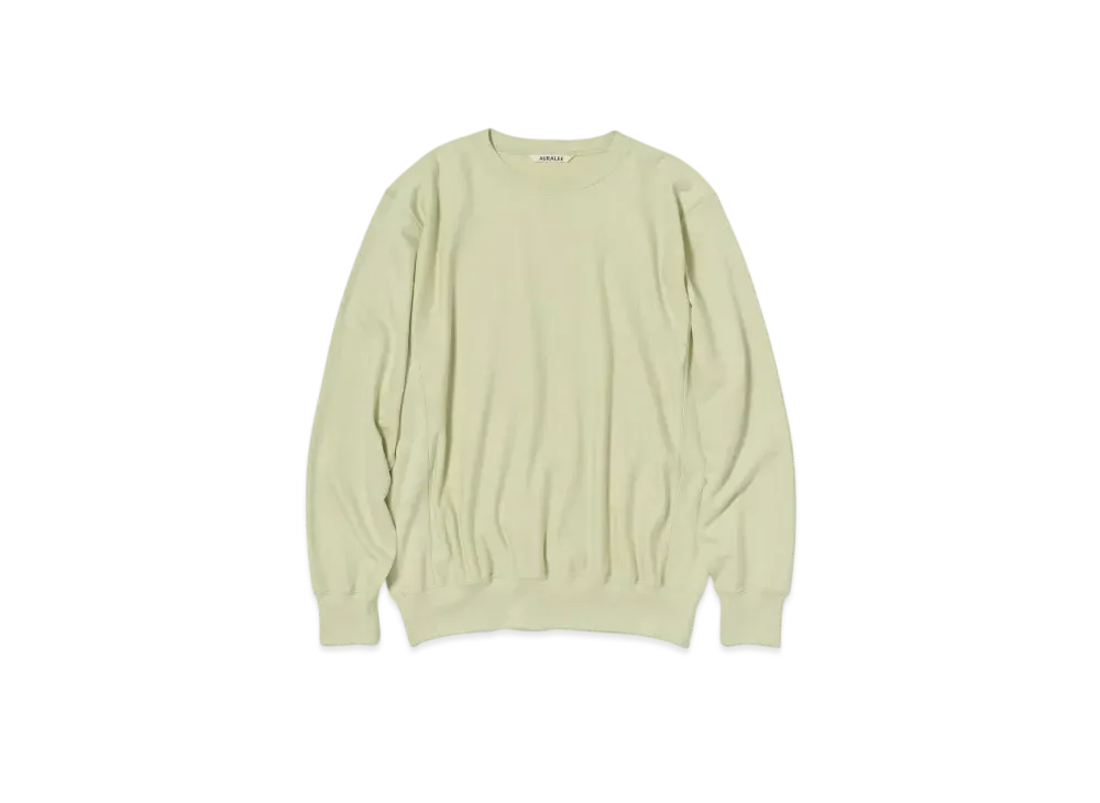 AURALEE Elastic High Gauge Sweat P/O "Pisatchio"