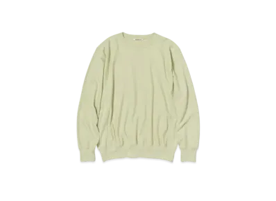 AURALEE Elastic High Gauge Sweat P/O "Pisatchio"