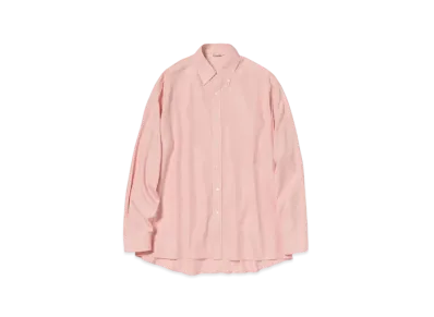 AURALEE Silk Broad Button Down Shirt "Light Red"
