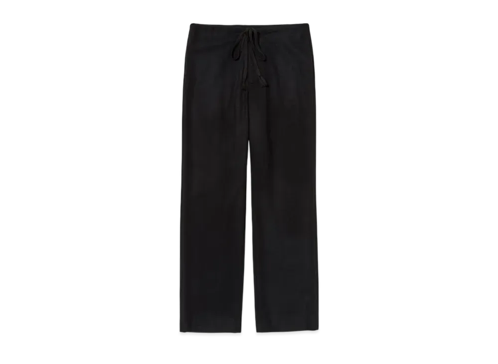 AURALEE Airy Smooth Cashmere Drawstring Pants "Black"