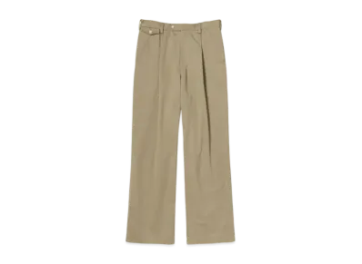 AURALEE Washed Finx Chino One-Tuck Pants "Light Khaki"