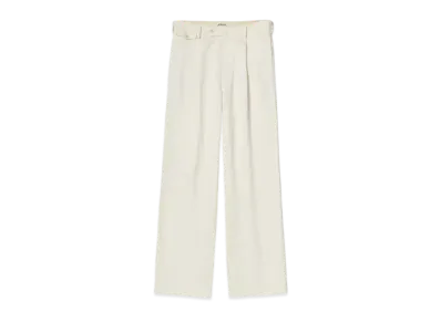 AURALEE Washed Finx Chino One-Tuck Pants "White"