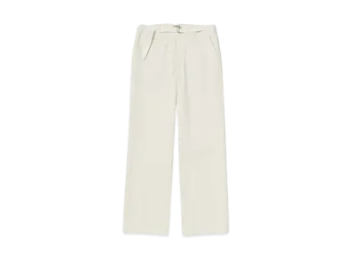 AURALEE Washed Finx Chino Belted Pants "White"