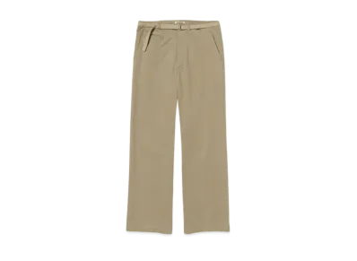 AURALEE Washed Finx Chino Belted Pants "Light Khaki"