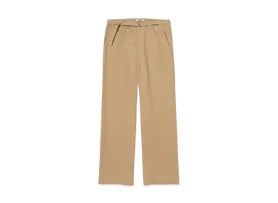 AURALEE Washed Finx Chino Belted Pants "Camel"