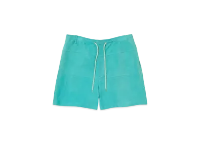 AURALEE Lamb Suede Shorts "Aqua Blue"