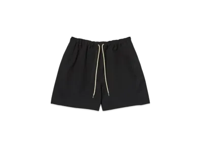 AURALEE Wool Max Canvas Shorts "Black"