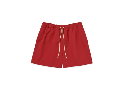 AURALEE Wool Max Canvas Shorts "Red"