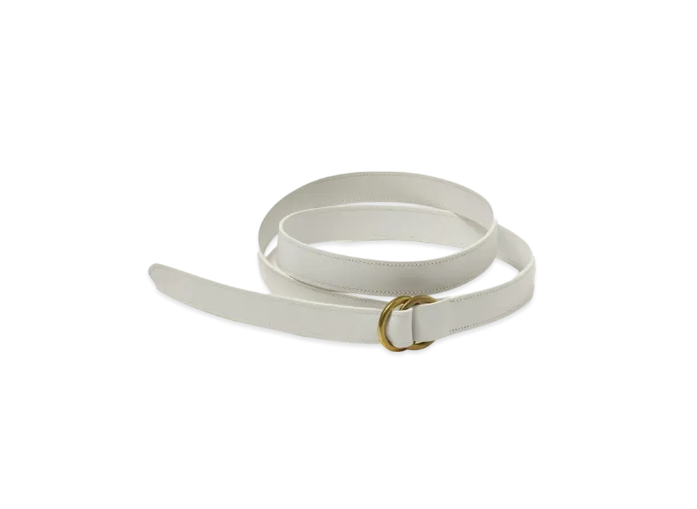 AURALEE Double Ring Buckle Belt "White"