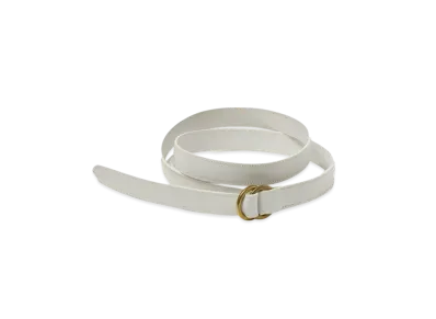 AURALEE Double Ring Buckle Belt "White"