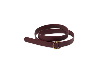 AURALEE Double Ring Buckle Belt "Burgundy"