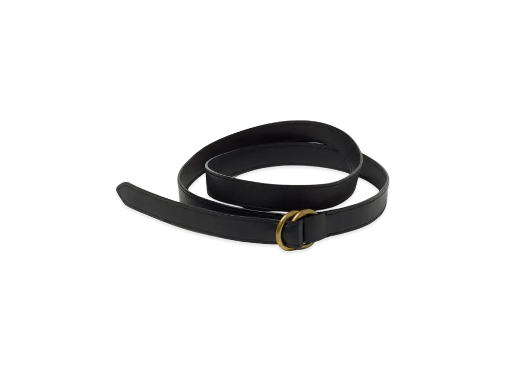 AURALEE Double Ring Buckle Belt "Black"