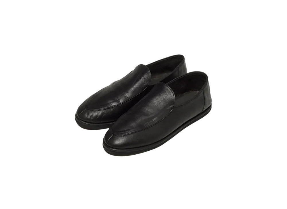 AURALEE Soft Leather Loafers "Black"