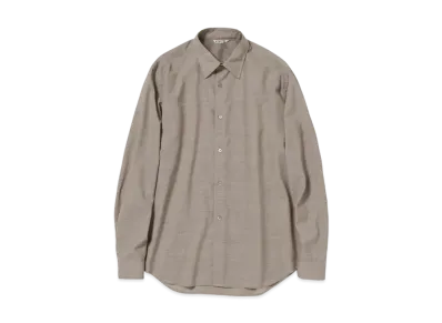 AURALEE Super Fine Tropical Wool Shirt "Light Brown"