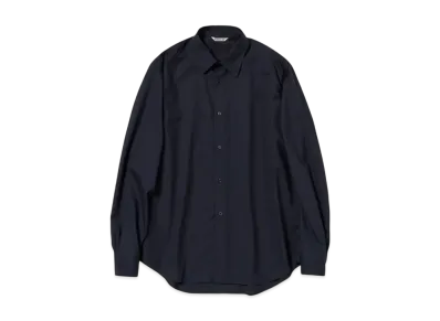 AURALEE Super Fine Tropical Wool Shirt "Dark Navy"
