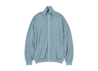 AURALEE Super High Gauge Sweat Zip Cardigan "Blue"