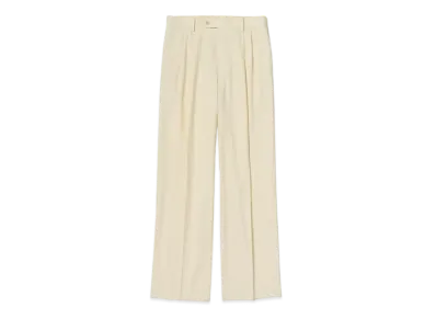 AURALEE Super Fine Tropical Wool Two-Tuck Slacks "Ivory"
