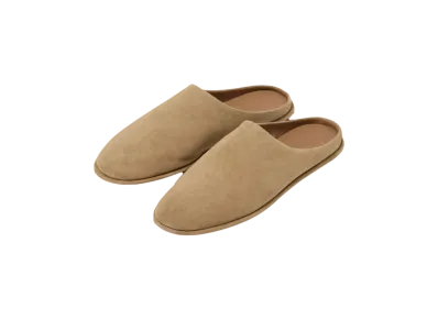 AURALEE Leather Mules "Beige"